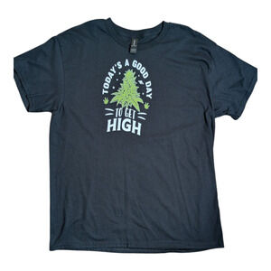 Graphic Tee Shirt Todays A Good Day Black Brand New Unisex Size Large Weed 420